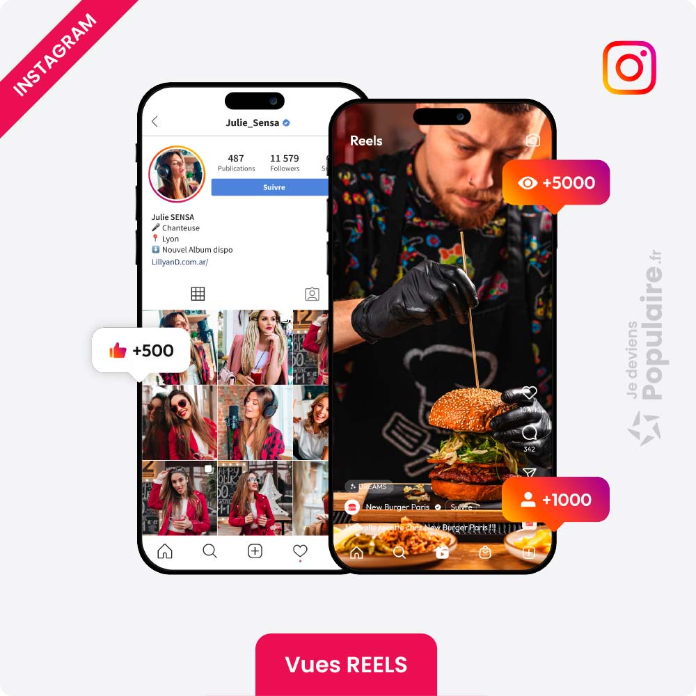 Acheter vues Instagram Reels boost portee algorithme