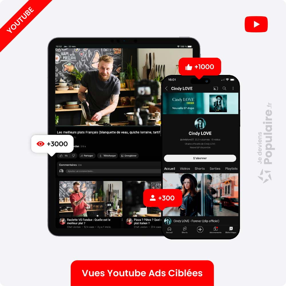 Acheter des vues YouTube classiques et Shorts en drip-feed